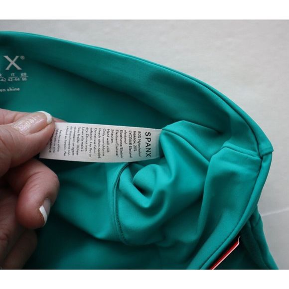 Spanx 50125R Women's Sz L Mystic Green Classic High Rise Swim Brief Bottom - Picture 2 of 8